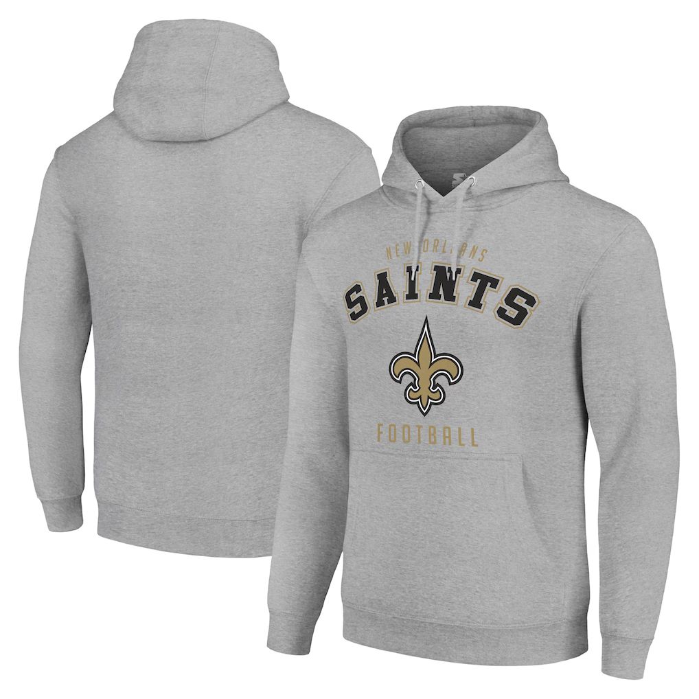 Men 2026 NFL New Orleans Saints grey Hoodie hooded style 01->new orleans saints->NFL Jersey